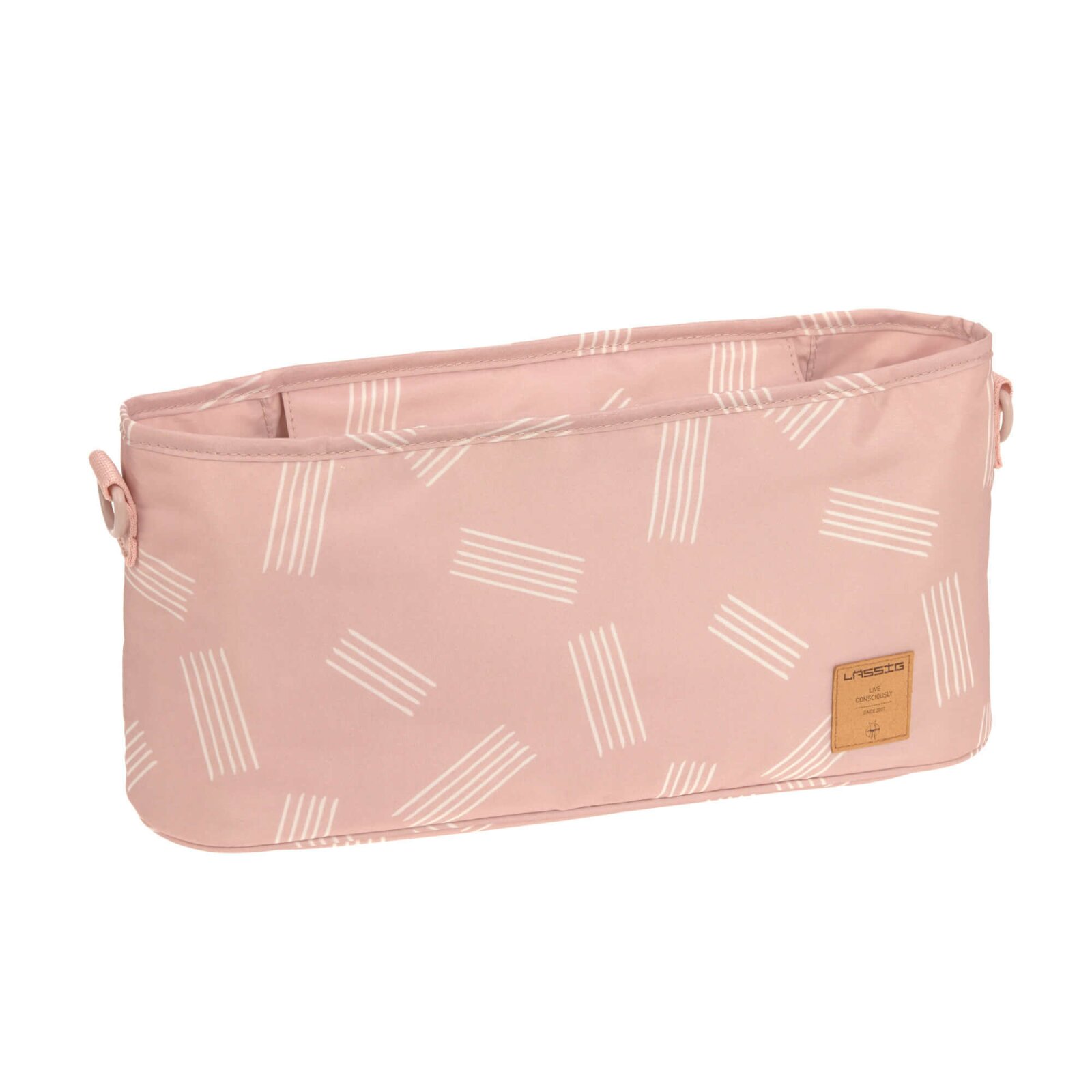 Lässig - Kinderwagen Organizer - Soft Stripes Rose, Rosa