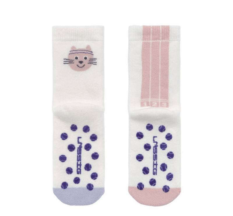 Lässig - LÄSSIG Antirutschsocken GOTS 2er Set Katze Gr. 27-30