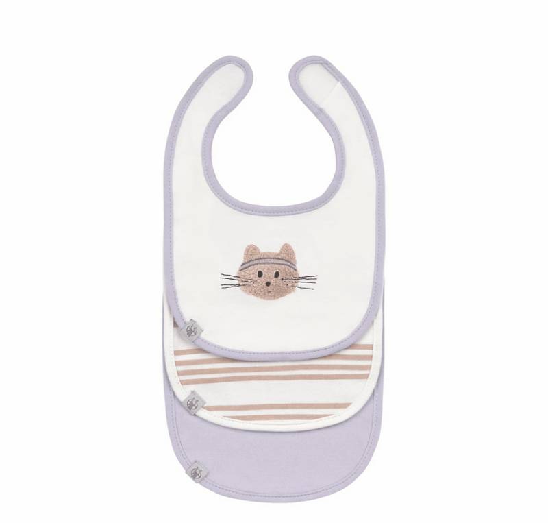 Lässig - LÄSSIG Lätzchen Neugeborene 3er Set Tiny Team Cat