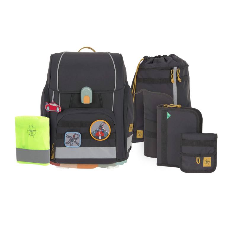 Lässig - LÄSSIG Schulranzen Set 7-teilig Boxy Unique black