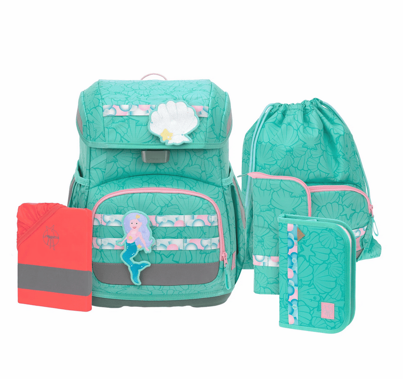 Lässig - LÄSSIG Schulranzen Set 7-teilig Light Unique Meeresmuschel türkis Lässig - LÄSSIG Schulranzen Set 7-teilig Light Unique Meeresmuschel türkis