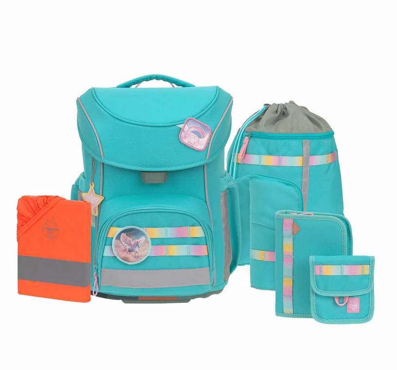 Lässig - LÄSSIG Schulranzen Set 7-teilig Slim Unique türkis