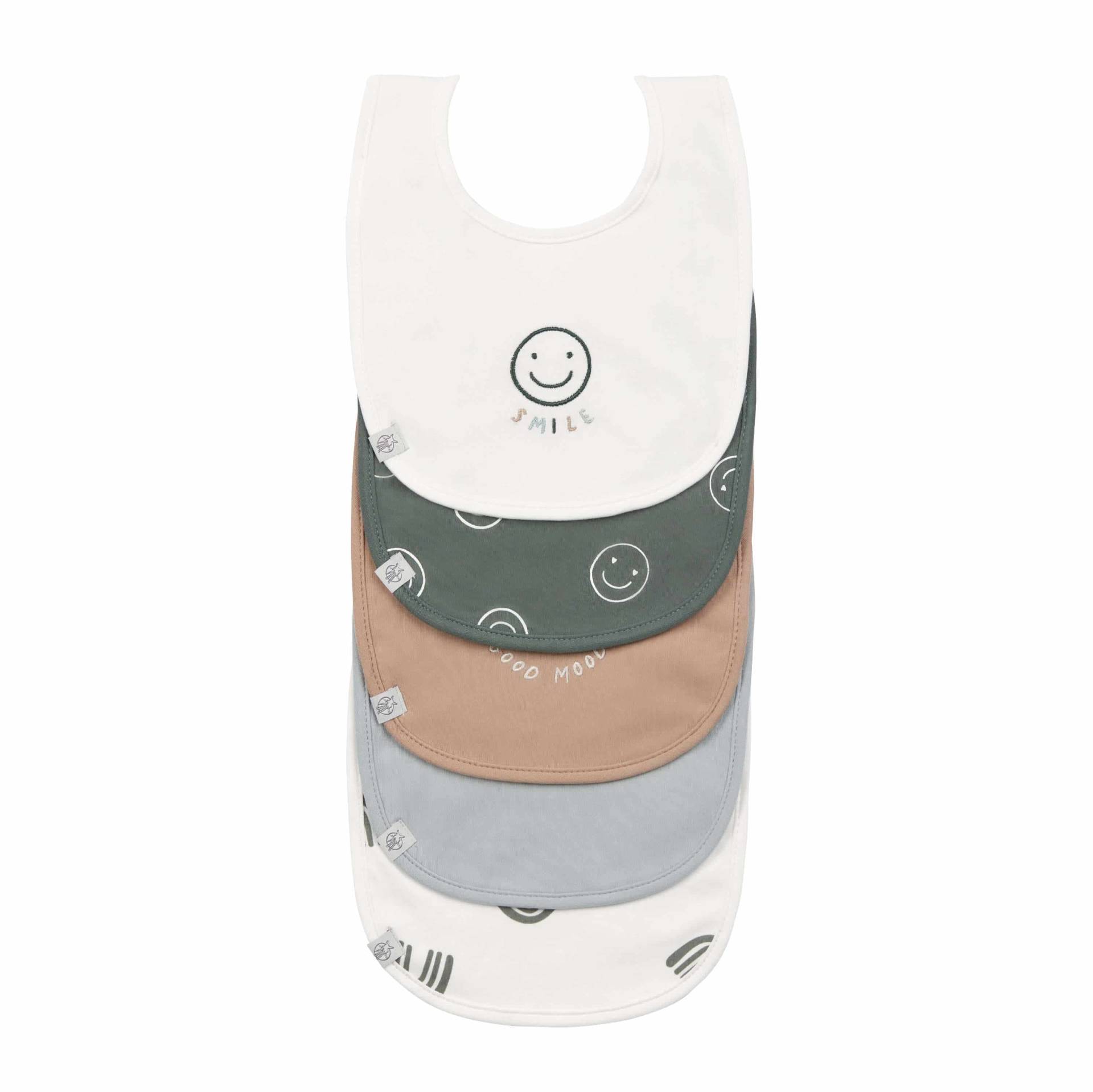 Lässig - Lätzchen Tiny Smile, Beige (5 Stk)