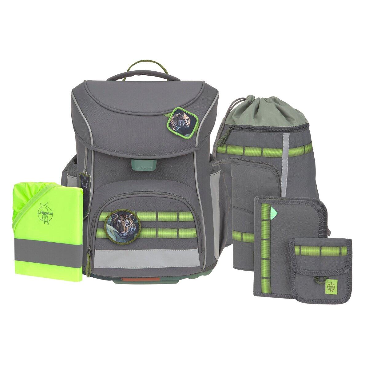 Lässig Schulranzen Set 7-teilig Slim - Unique Anthrazit