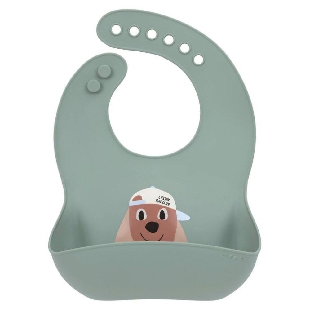 Lässig - Silikon Lätzchen - Tiny Team, Hund