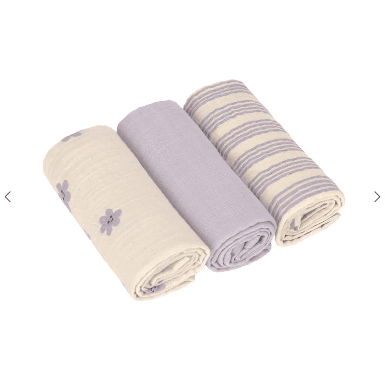 Lässig - Spucktuch pastel lilac Tiny Team 60x60