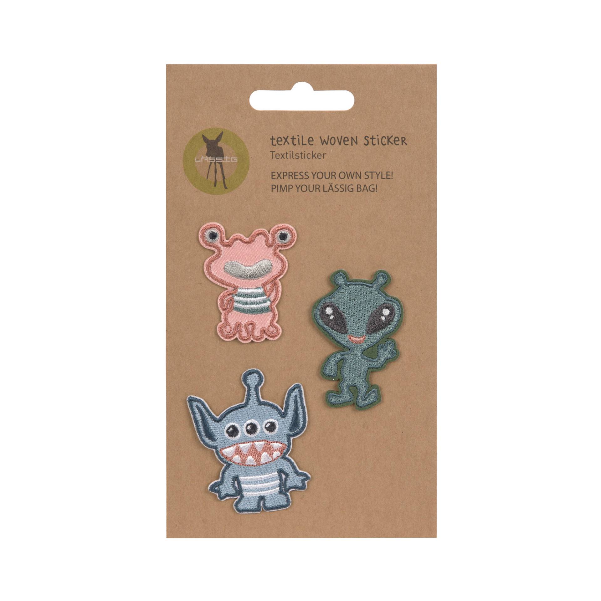 Lässig Textile Woven Sticker Monster Lässig Textile Woven Sticker Monster