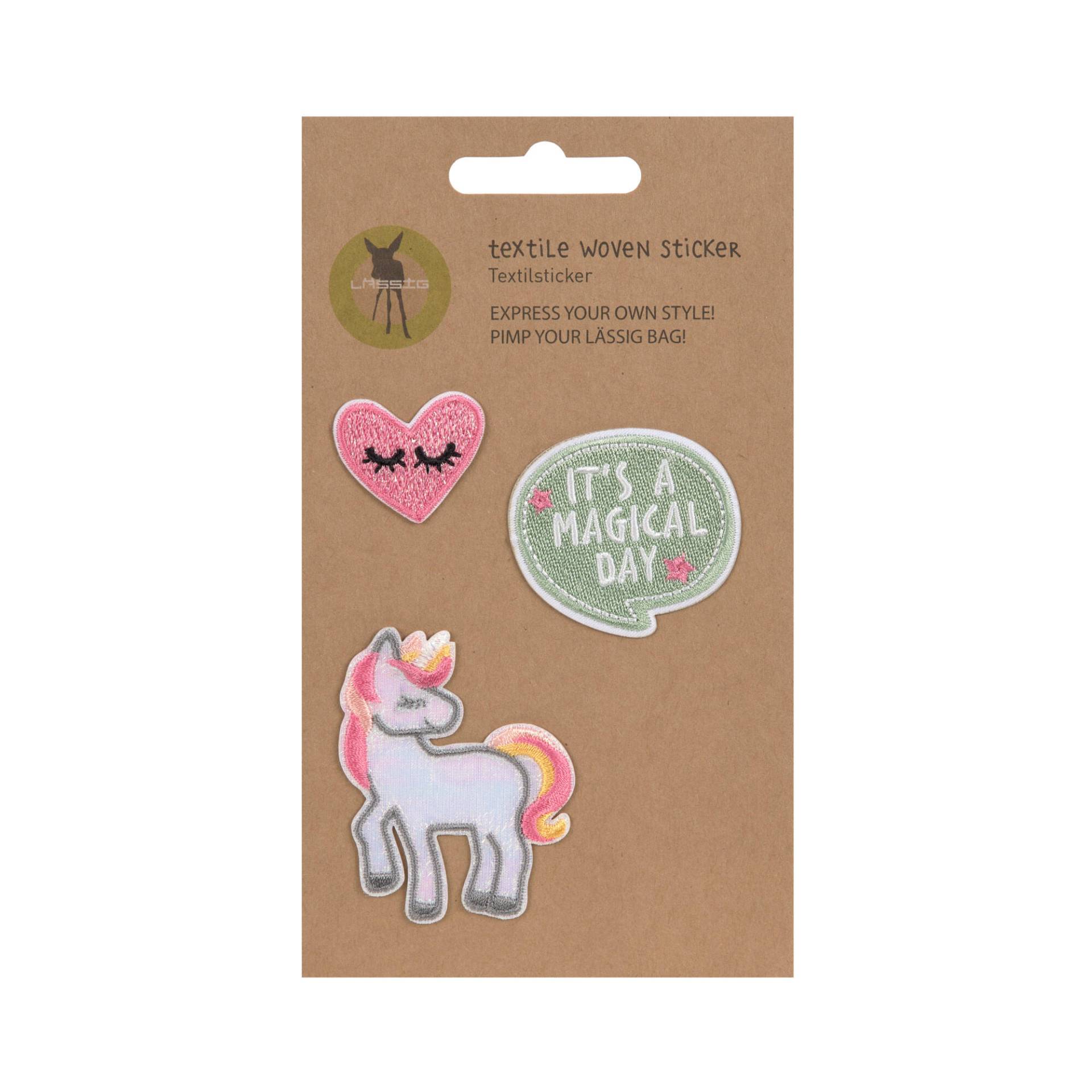 Lässig Textile Woven Sticker Unicorn Lässig Textile Woven Sticker Unicorn