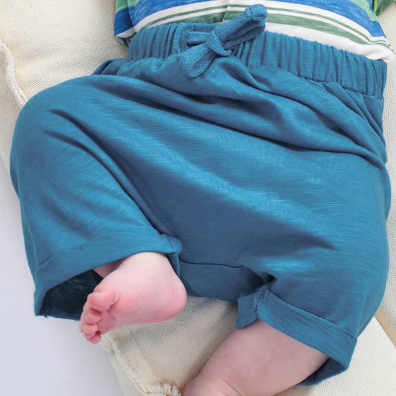 Lässig bequeme Haremhose blau 74