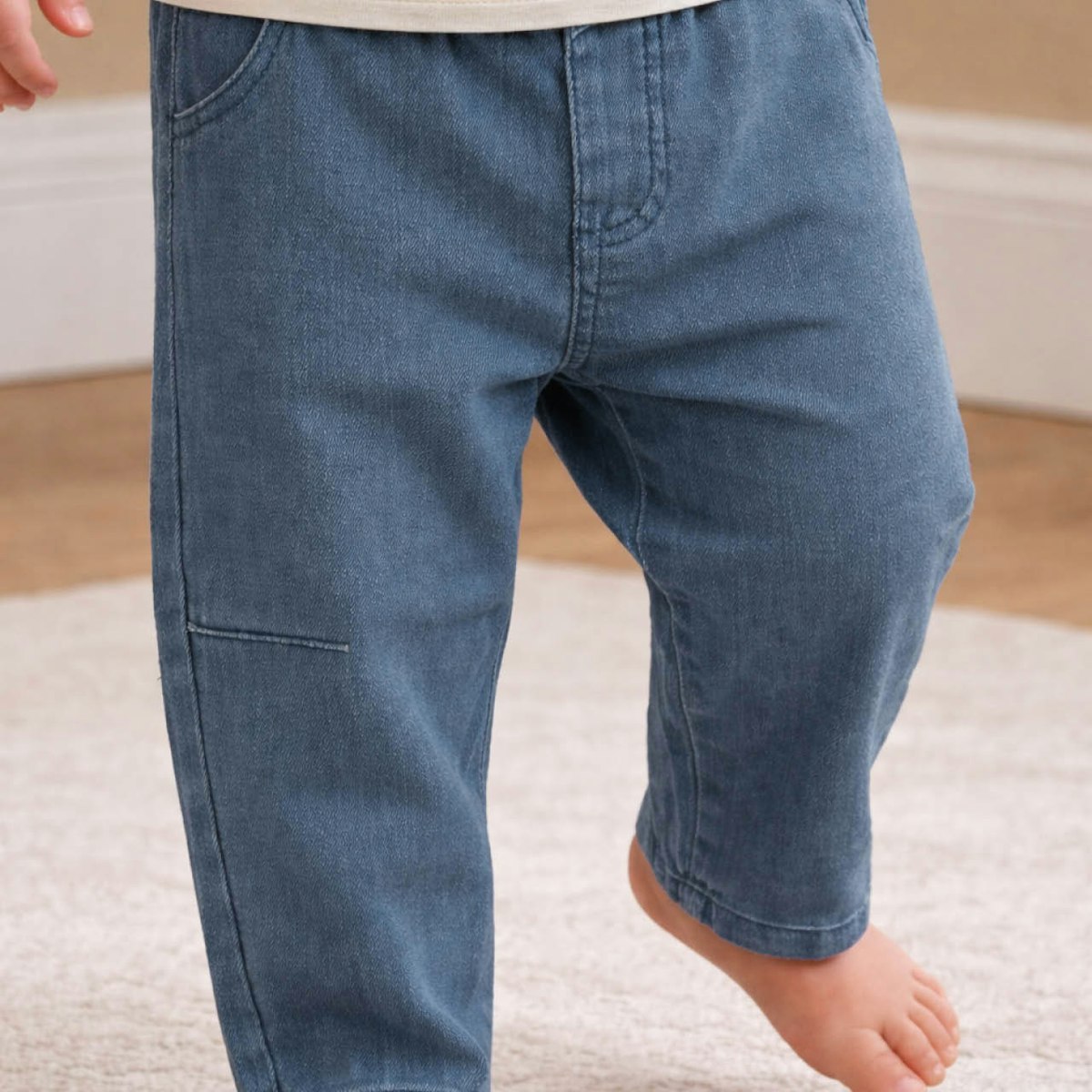 Lässige Twill Cargohose dunkelblau 104