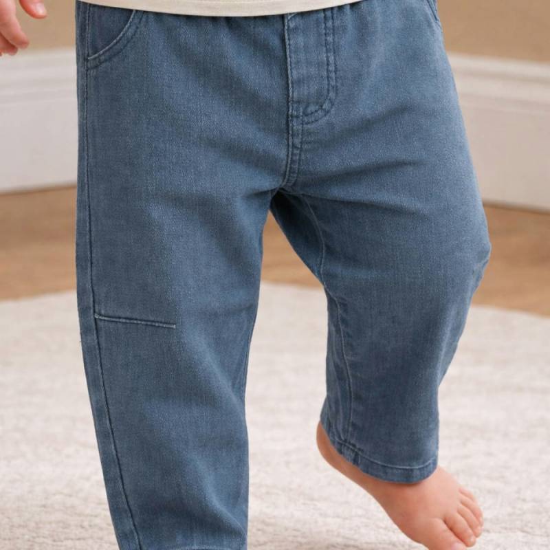 Lässige Twill Cargohose dunkelblau 104