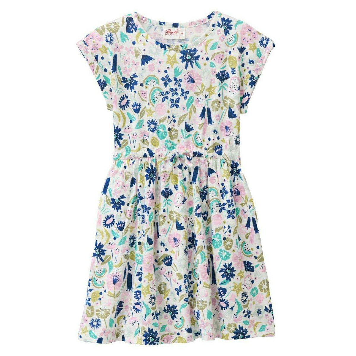 Lässiges Kleid tropische Blüten 134