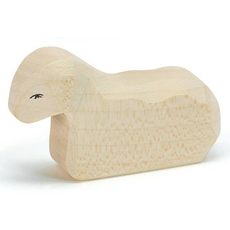 Lamm für Bauernhof Spielwelt Holzfigur 4,5 cm hoch