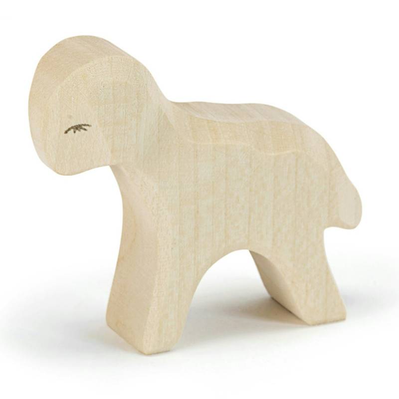 Lamm stehend für Spielwelt Holzfigur 6 cm hoch