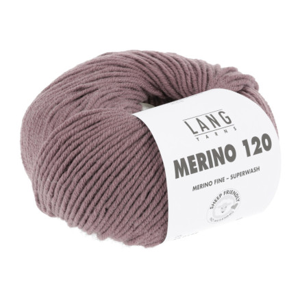Lang Garns Merino 120 Garn 148 Dunkel Altrosa von Lang Yarns