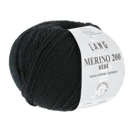 Lang Garns Merino 200 Bebe Garn 304 Schwarz Lang Garns Merino 200 Bebe Garn 304 Schwarz von Lang Yarns
