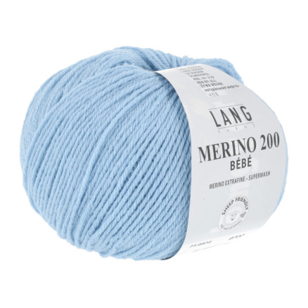 Lang Garns Merino 200 Bebe Garn 372 Hell Blau von Lang Yarns
