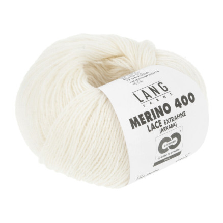 Lang Garns Merino 400 Lace Garn 94 Off White Lang Garns Merino 400 Lace Garn 94 Off White von Lang Yarns