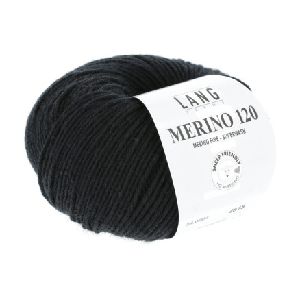 Lang Yarns Merino 120 Garn 04 Schwarz von Lang Yarns