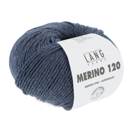 Lang Yarns Merino 120 Garn 234 Dunkel Denim Melange von Lang Yarns