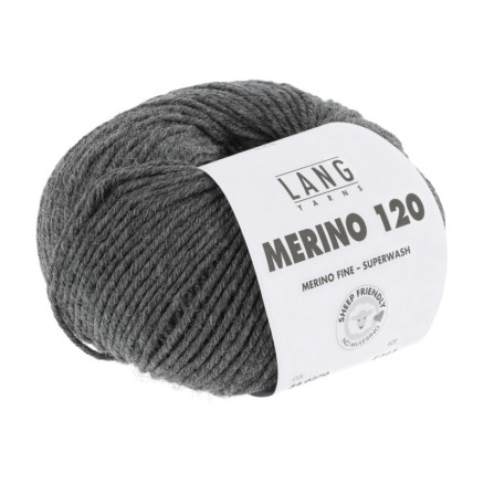 Lang Yarns Merino 120 Garn 270 Dunkel Grau Melange von Lang Yarns