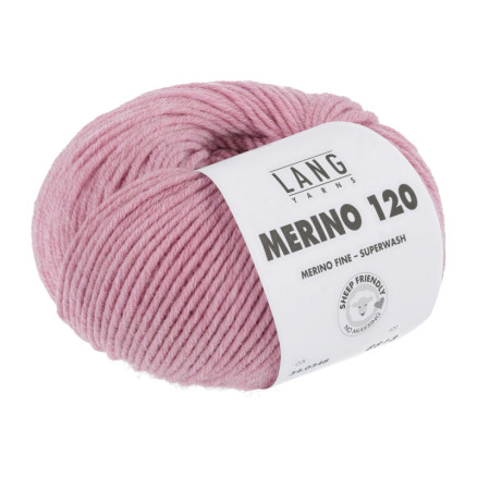 Lang Yarns Merino 120 Garn 348 Rosa Melange von Lang Yarns