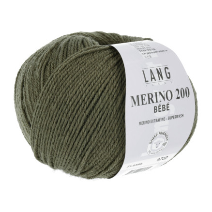 Lang Yarns Merino 200 Bebe Garn 398 Olive von Lang Yarns