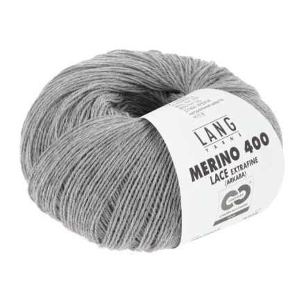 Lang Yarns Merino 400 Lace Garn 03 Hellgrau Melange von Lang Yarns