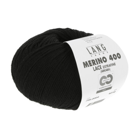 Lang Yarns Merino 400 Lace-Garn 04 Schwarz von Lang Yarns