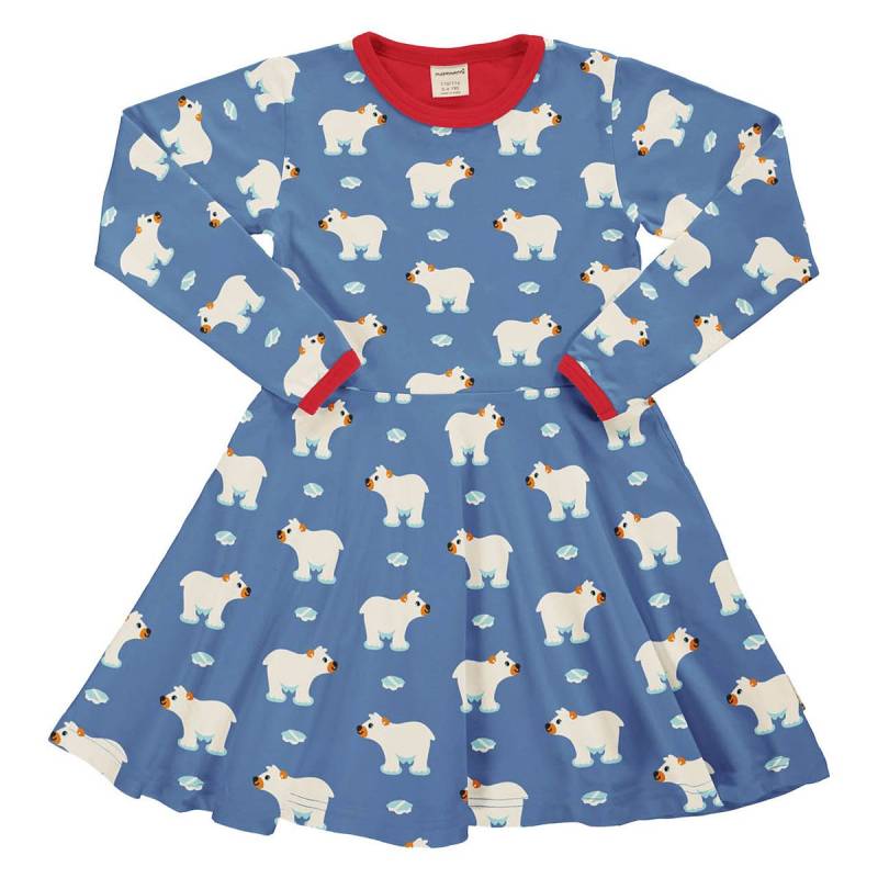 Langarm Flatterkleid Eisbär blau 104/110 Langarm Flatterkleid Eisbär blau 104/110