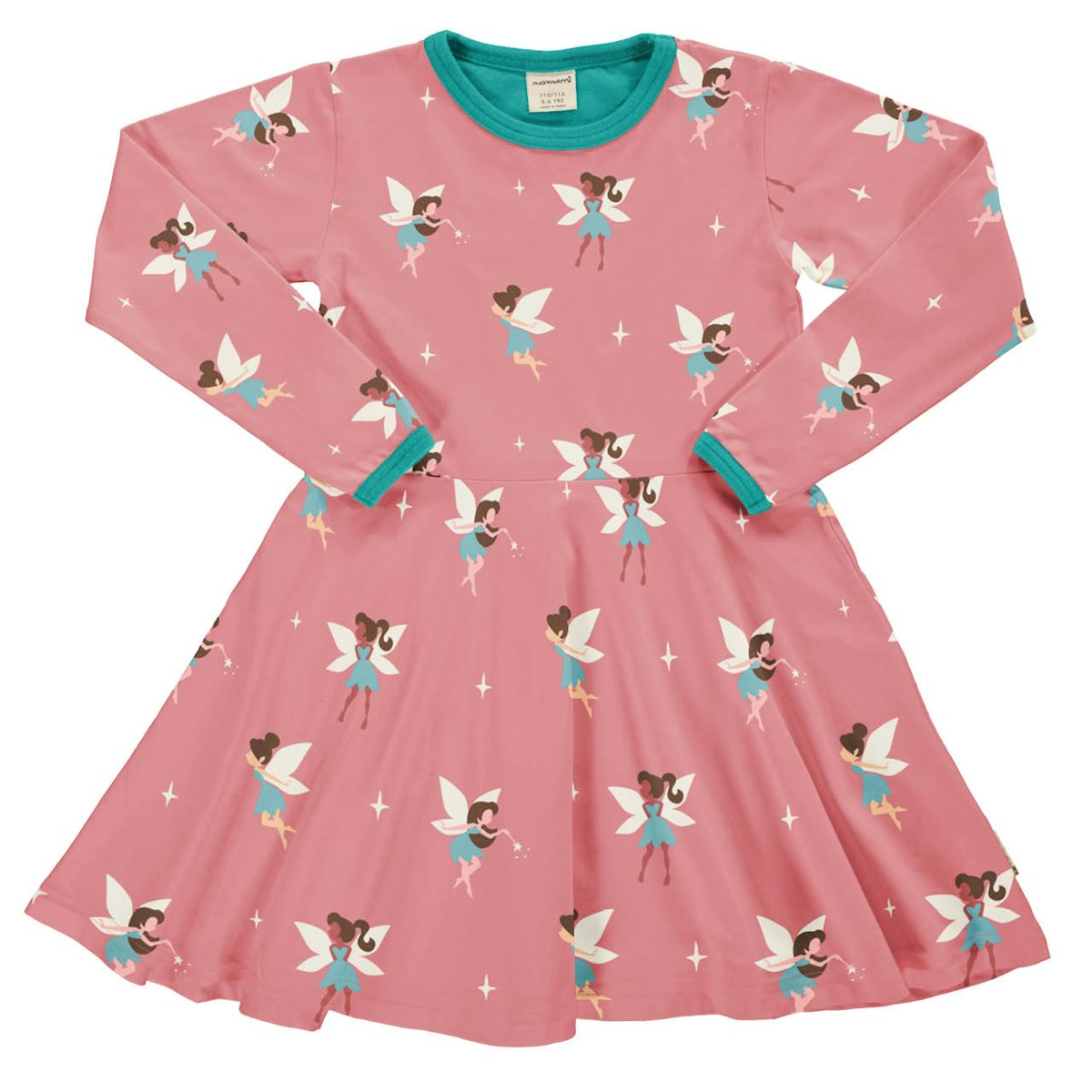 Langarm Flatterkleid Feen rosa 110/116