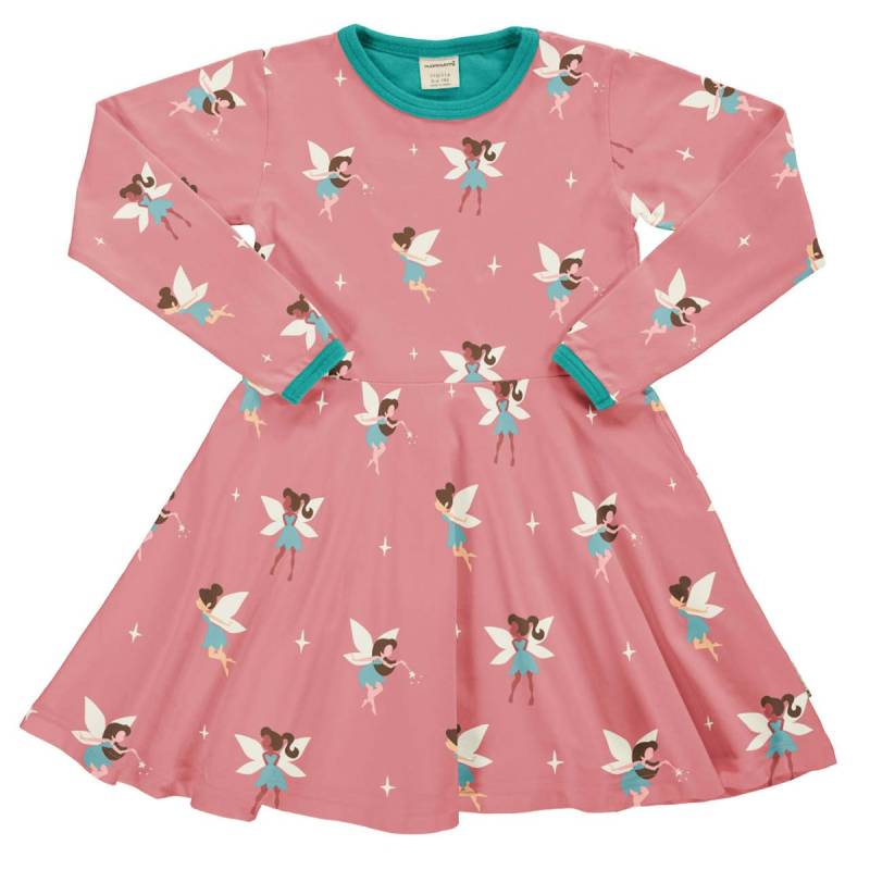 Langarm Flatterkleid Feen rosa 110/116