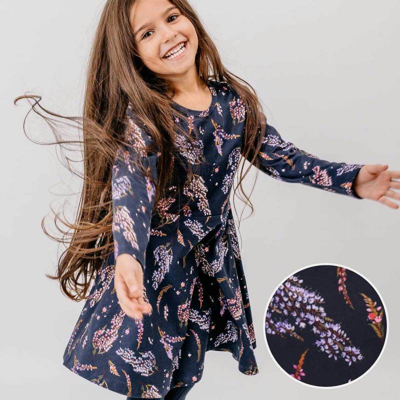 Langarmkleid Heide dunkelblau 104 Langarmkleid Heide dunkelblau 104