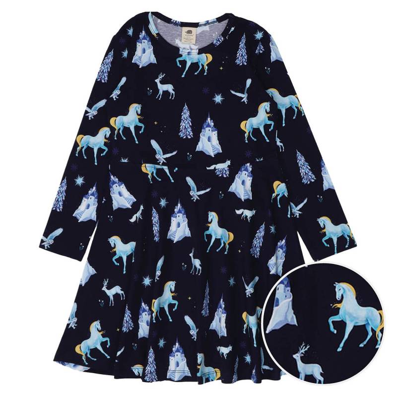 Langarmkleid Pferde dunkelblau 116 Langarmkleid Pferde dunkelblau 116