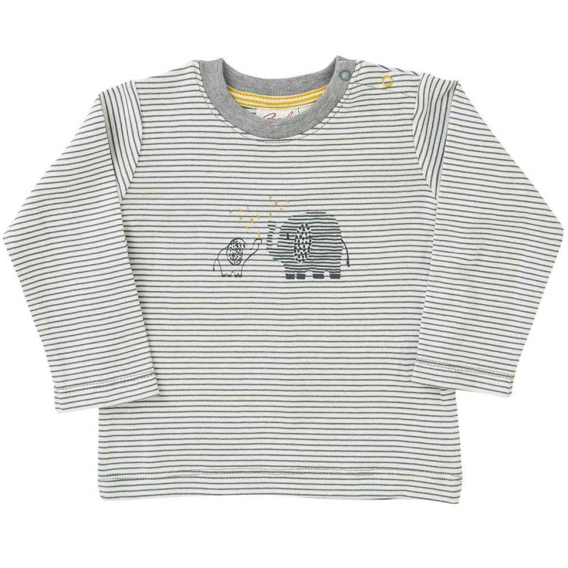 Langarmshirt Elefanten Familie geringelt 74/80