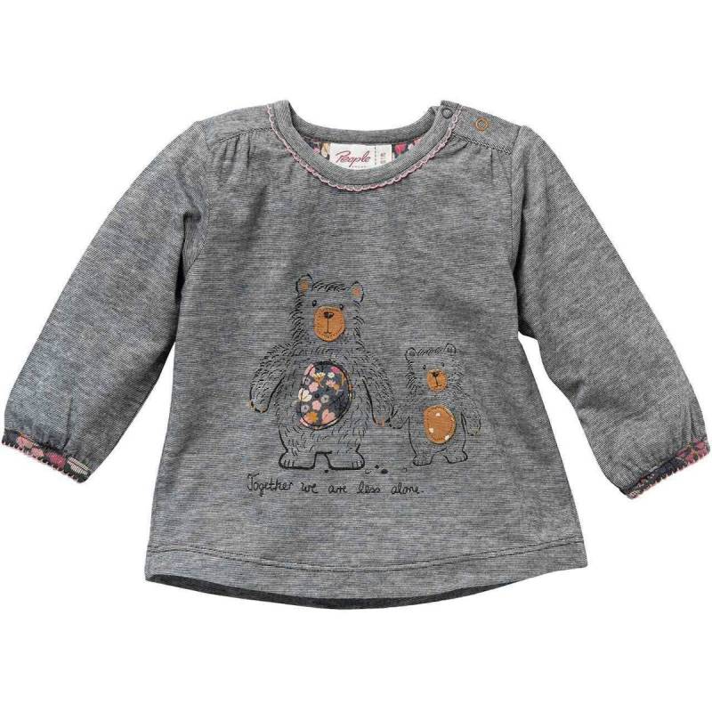 Langarmshirt Mama Bär anthrazit melange 74/80