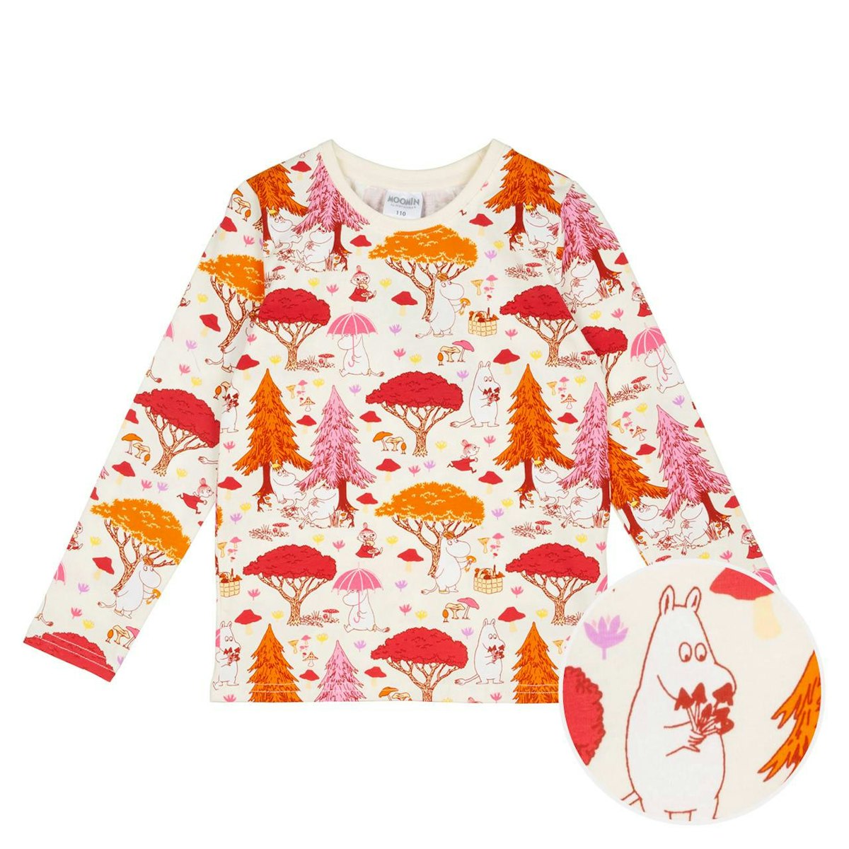 Langarmshirt Mumin-Motive creme 98