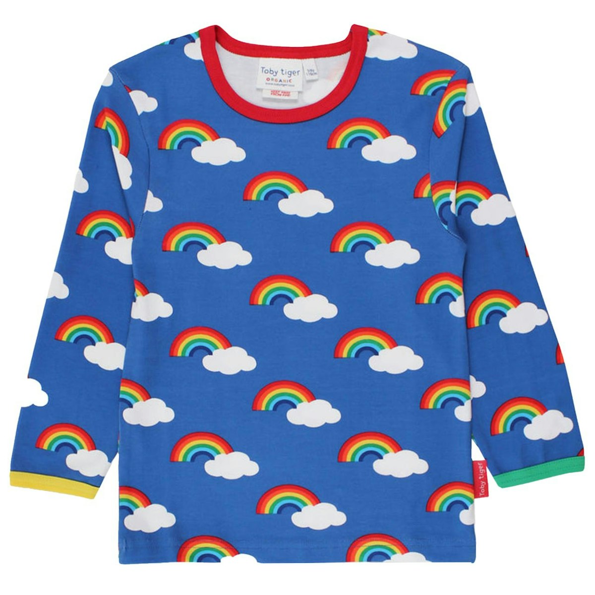 Langarmshirt Regenbogen blau 110