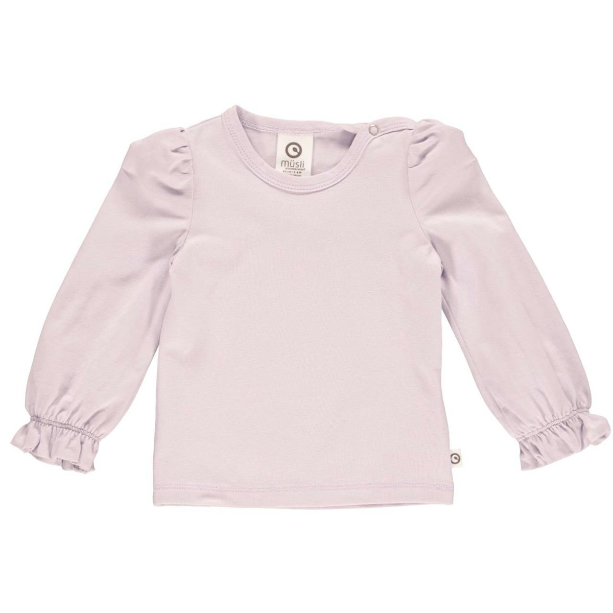 Langarmshirt Rüschenärmel helllila 68