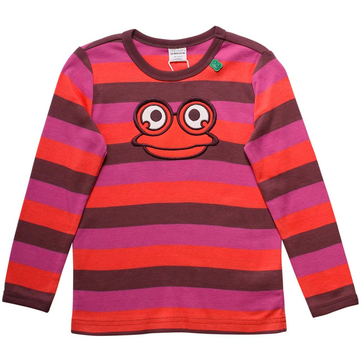 Langarmshirt Streifen Frosch Aufnäher 68