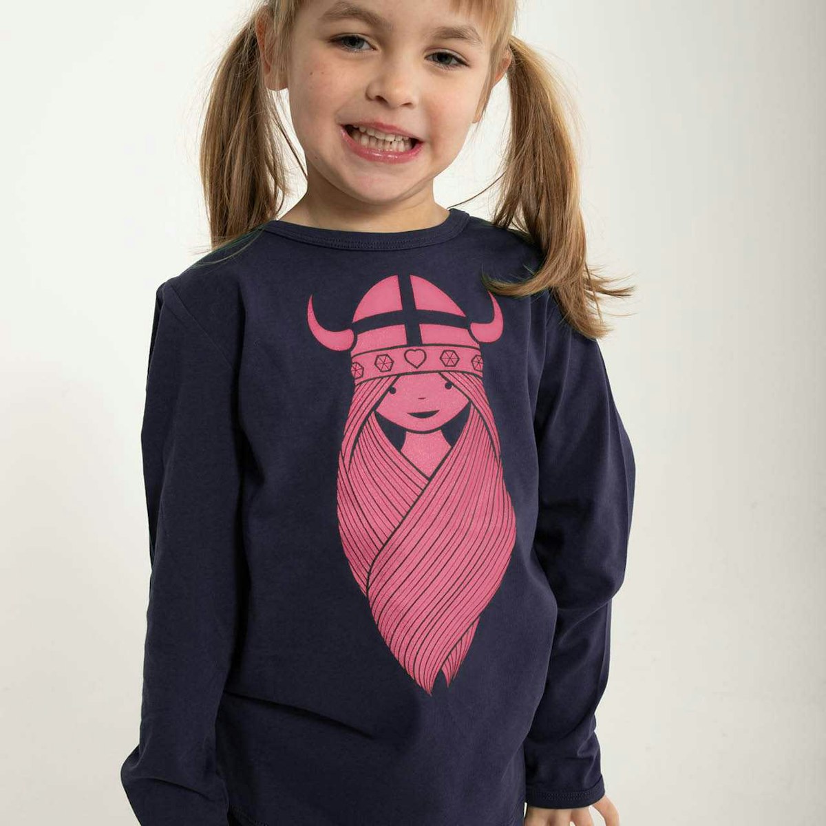 Langarmshirt Wikinger Mädchen navy 116