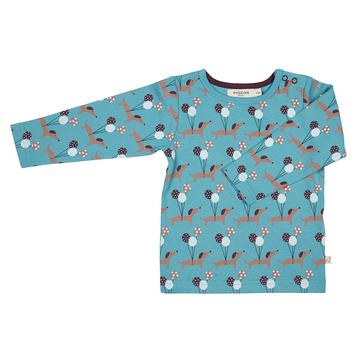 Langarmshirt blau Dackel 110 Langarmshirt blau Dackel 110