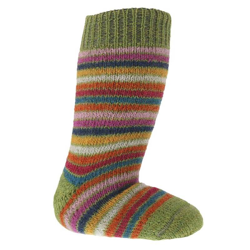 Lange Vollplüsch Socken Wolle warm dick grün 33/34 Lange Vollplüsch Socken Wolle warm dick grün 33/34
