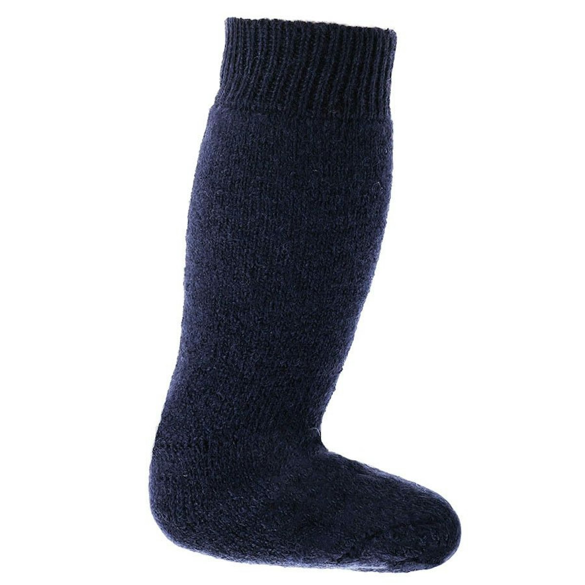 Lange Vollplüsch Socken Wolle warm dick marine 23/24