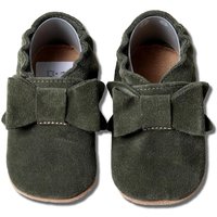 Lauflernschuhe Schleife oliv