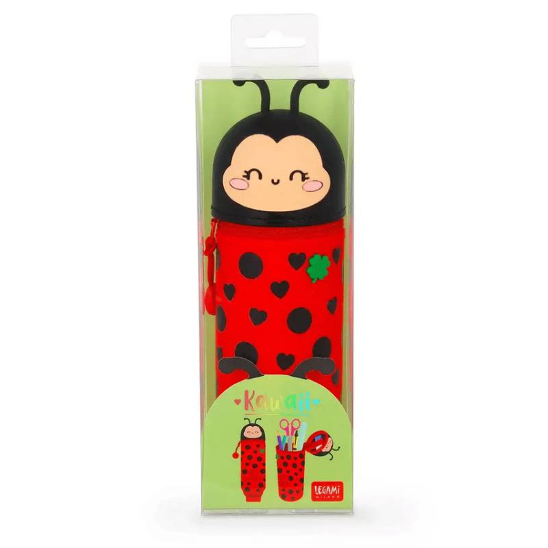Legami - 2-in-1-Federmäppchen aus Silikon Ladybug „Get Lucky“
