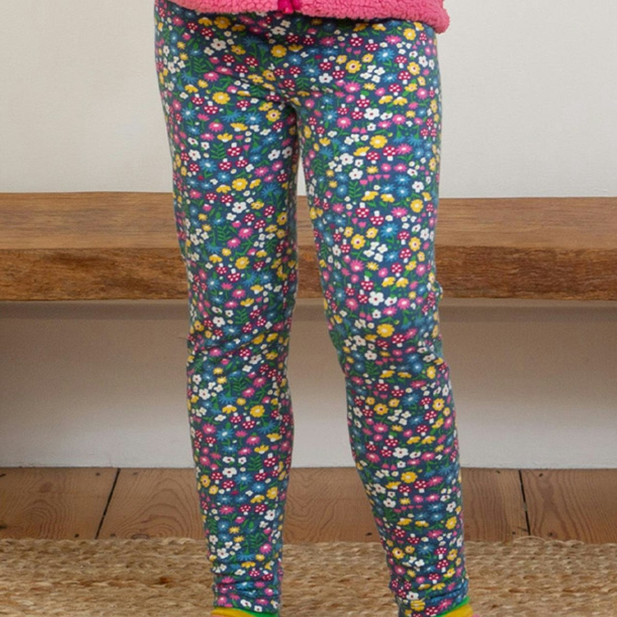 Leggings Blumenwiese navy 122