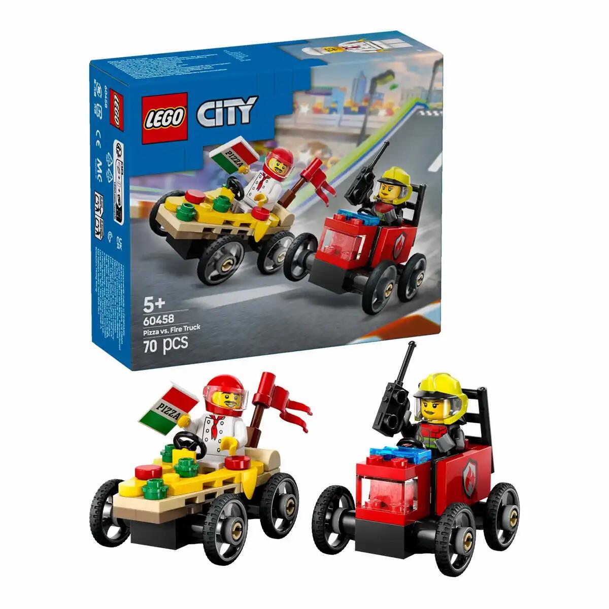 Lego - CITY Fahrzeuge Pizzalieferwagen vs. Löschauto