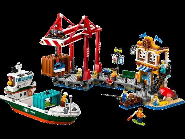 Lego - LEGO CITY Hafen mit Frachtschiff Lego - LEGO CITY Hafen mit Frachtschiff