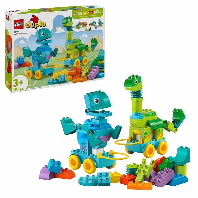 Lego - LEGO Duplo Dinos auf Rädern 3 in 1 Set